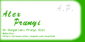 alex prunyi business card